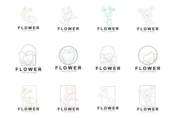 Download Floral Logo, Leaves and Flowers Botanica - Flowers Collection