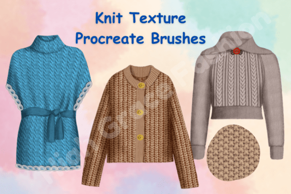 Download   Knit Textured Brushes for Procreate - Textured brush Collection